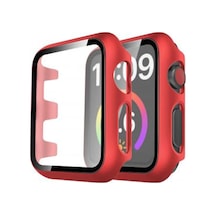 Mey İthalat Watch 44mm Camlı Kasa Ekran Koruyucu - Kırmızı Diğer