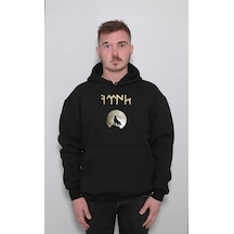 Bozkurt Kurt Türk Dolunay Göktürkçe Sweatshirt Unisex Kapüşonlu Hoodie 001