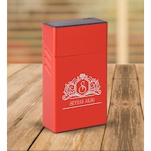 Kişiye Özel İsimli Kırmızı Touch Boy Metal Sigara Kutusu-12