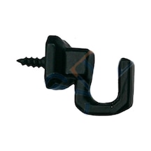 Vidalı Kanca, Askı Küçük - 15x18mm, Siyah - 100 Adet Diğer
