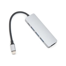 5in1 Type-c To Usb Hub 5 Port Çoklayıcı Laptop Macbook Air İçin Uyumlu Çoğaltıcı Usb 3.0/hdmı/t