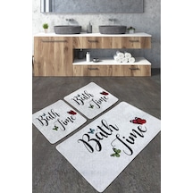 Amalfi Banyo Halısı Djt 3 Lü Set Çok Renkli
