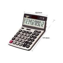 Ekstra Geniş Lcd Ekranlı Hesap Makinesi, Metal Ön Yüz 124-Pembe