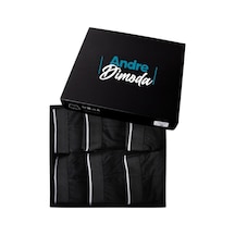 Andredimoda Erkek 6'lı Boxer 1. Sınıf Kumaş Premium Paket Özel Dizayn. Düz Likralı Boxer Şort Çeyizlik Hediyelik Siyah Siyah