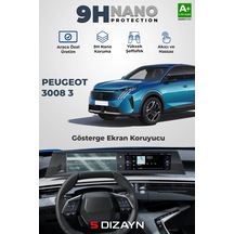 S-dizayn Peugeot 3008 3 10 İnç 9h Nano Gösterge Ekran Koruyucu Parlak 2024 Üzeri A+ Kalite