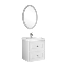 Kale Miro 65 Cm Mat Beyaz Banyo Dolabı Takımı