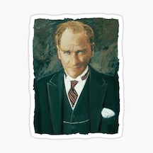 Atatürk Portre Sticker 14 Cm 2 Adet