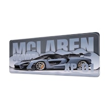 Mclaren Senna Xp-01 Gri Spor Araba 40x90 Cm Oyuncu Mousepad Kaymaz Taban Büyük Boy