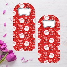 Noel Baba Yılbaşı Tasarımlı Oval Uzun Açacaklı Magnet