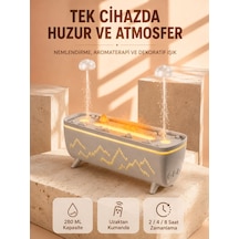 Aroma Difüzörü 280 Ml Yağmur Damlası Efektli Hava Nemlendirici Uzaktan Kumandalı Led Işıklı Çok Renkli