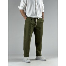 Cocopelli Haki Erkek Keten Pantolon Coc3031