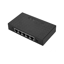 Konesam 5 Port 10/100 Mbps Ethernet Switch, Otomatik Mdı/mdıx, Akış Kontrolü, Enerji Tasarruflu, Siyah Avrupa Şarj Aleti