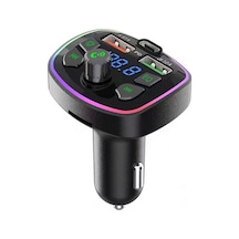 Q7 3.1a Usb + Pd Bluetooth Araç Şarj Cihazı Araç Fm Verici Renkli Aydınlatma