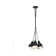 Mylights Retro Rustik Modern 7 Li  Metal Sarkit  Siyah Avize