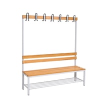 Ayakkabılıklı 4 Ayaklı Tek Taraflı Bank, Kanca Şeritli Bank, 7 Kanca, 150x43x170 Cm, Spor Bankı