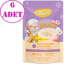 Moochie Tahılsız Parça Tavuklu Kalamalarlı Kedi Çorbası 6 x 40 G
