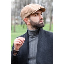 Bay Şapkacı Erkek Peaky Blinders Ingiliz Kasket Camel 7440-Standart-Camel