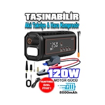 Ht15 2 Fonksiyonlu Akü Takviye & Hava Kompresörü 12v 150 Psı Dijital Lastik Pompası Powerbank Özellikli 0 - 150 Psı 0 - 10 Bar