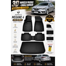 Renault Megane 4 Sağ Kulak 2017 Model Uyumlu 3d Araca Özel Havuzlu Paspas+bagaj Havuzu Birebir Uyum