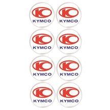 Kumyco Logo 8'Li Koruma Takozu 3D Sticker Etiket Beyaz