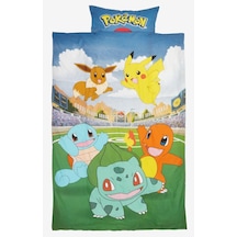 Pokemon Çocuk Nevresim Takımı 155x220 Mavi Mavi
