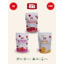 Evereat Çilek-frambuaz-kavun Freeze Dry Meyve Cipsi 3'lü Paket Gurme Atıştırmalık 1 Adet