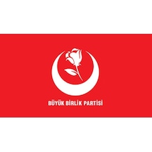 Masa Üstü Büyük Birlik Partisi Bayrağı 15X23Cm Masa Bayrağı