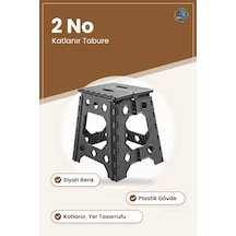 Katlanır Mutfak Tabure Siyah 2 No Plastik Taşınabilir Küçük Oturm Çok Renkli