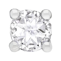 Sirius Beyaz Topaz Tektaş Erkek Küpesi 0823E0042