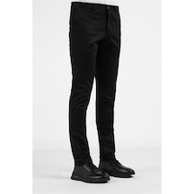 İmza Siyah Yan Cep Casual Slim Fit Pamuklu Chino Pantolon 1003255172 Siyah