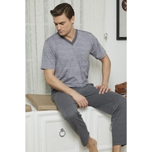 Kly 7557 Erkek V Yaka Pijama Takım 001