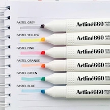 Artline Fosforlu Kalem Kesik Uç 1.0-4.0 Mm Pastel Grey 660 12 Ad