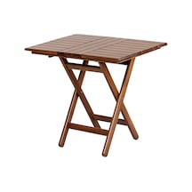 Kaş Katlanabilir Ahşap Masa 60X80 Iç-Dış Mekan Ev-Cafe-Bahçe-