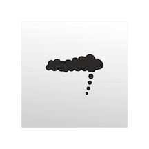 Folyo Sticker Düşünce Balon 70cm Uzunluk Siyah