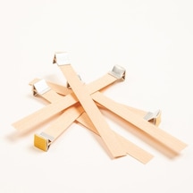 Ahşap Mum Fitili + Yapışkanlı Sehpa - 20 Adet