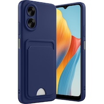 Gld-spt- Newface Oppo A38 Kılıf Kelvin Kartvizitli Silikon - Lacivert
