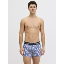 Jack & Jones Erkek 3'lü Paket Desenli Boxer Seti Siyah