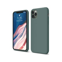 Apple   Uyumlu   iPhone 11 Pro Kılıf First Silikon - Koyu Yeşil