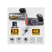 Wifi 4k Uhd App Araç İçi Kamera Gece Görüşlü Araba Kamera Kayıt Cihazı Dvr Car Dashcam
