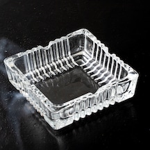 Porsima Klk-02 Kristal Cam Kare Küllük 12x12 Cm Şeffaf Lüks Küllü