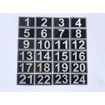 Kapı, Dolap,Raf,Posta Kutusu Numarası 3.5X5.5 Cm 1 Den 24 E