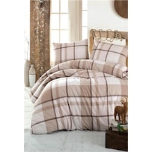 Nevresim Takımı Çift Kişilik Sava Kahve Kahverengi