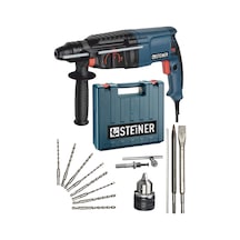 Steiner 3000 W Darbeli Kırıcı Delici Matkap + Mandren + 10 Parça Uç Seti