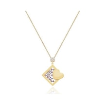 Diamond Line-Gülaylar - Sarı Altın 14 Ayar Kalp Kolye N11.25216
