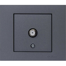 2 Adet Ovivo Grano Füme Uydu Tv Prizi F Konnektör Çerçeve Dahildir Tem