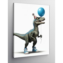 Kanvas Tablo Balonlu Dinozor 70cmx100cm