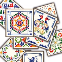 Yapışkanlı Oyun Desenli Pvc Yapışkanlı Kaplama Çıkartması Zemin Duvar Karosu 10x10 Cm 20 Adet 0 20 M2 Çok Renkli
