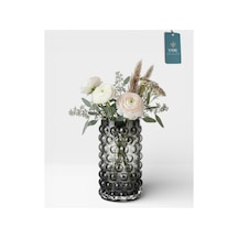 Chacha Home Luxury Bubble İthal Cam Vazo 23 Cm Gri