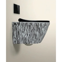 Zebra Kanalsız Asma Klozet Renkli
