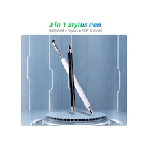 Fonken 3 In 1 Evrensel Android iPhone Tablet Uyumlu Dokunmatik Kalem Siyah